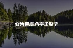 壬辛癸命格,必为巨富八字壬癸辛