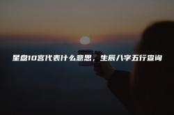 星盘中的10宫,星盘10宫代表什么意思，生辰八字五行查询