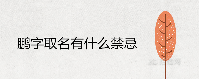 鹏字取名有什么禁忌 