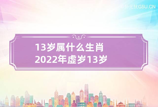 13岁属什么生肖 2022年虚岁13岁属什么生肖