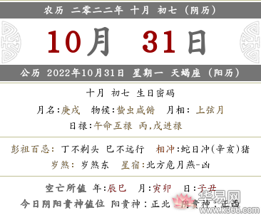 2020年农历十月初七日子好吗,2022年农历十月初七是什么日子