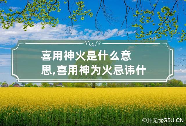 喜用神火是什么意思,喜用神为火忌讳什么