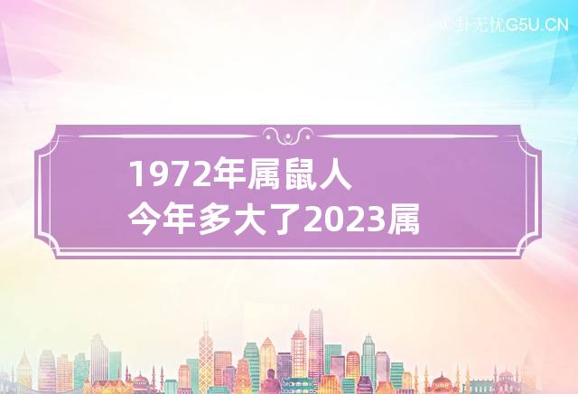 1972年属鼠人今年多大了2023 属鼠的今年多大1972