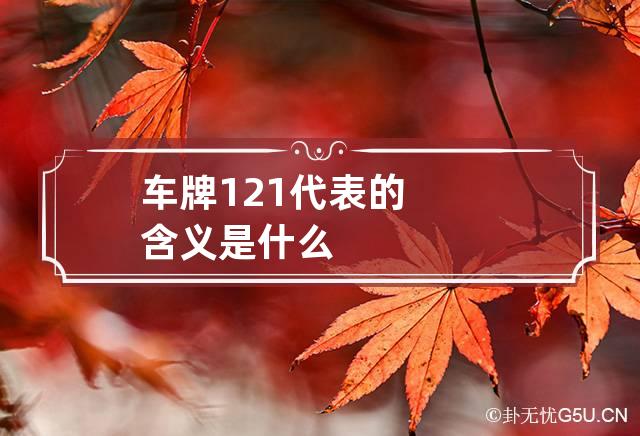 车牌121代表的含义是什么