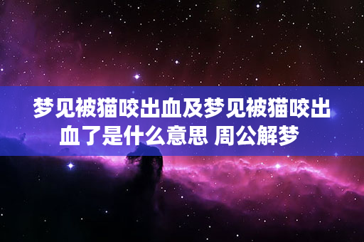 梦见被猫咬出血及梦见被猫咬出血了是什么意思 周公解梦 