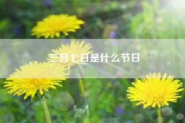 三月七日是什么节日