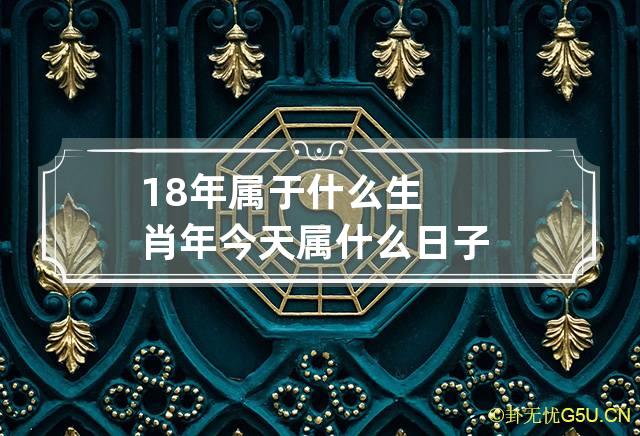 18年属于什么生肖年 今天属什么日子