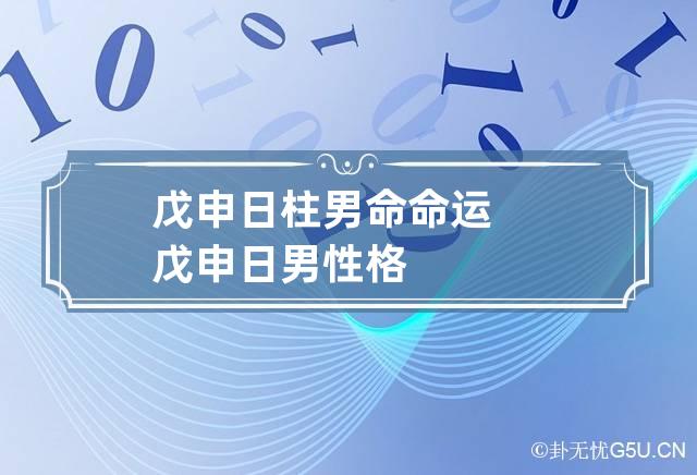 戊申日柱男命命运 戊申日男性格